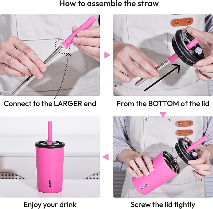 Candy Tumbler, 20 oz Kids Insulated Stainless Steel Water Bottle - Image 9