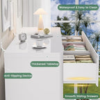 White 9 Drawers Dresser, Modern Chest of Drawers - Image 6