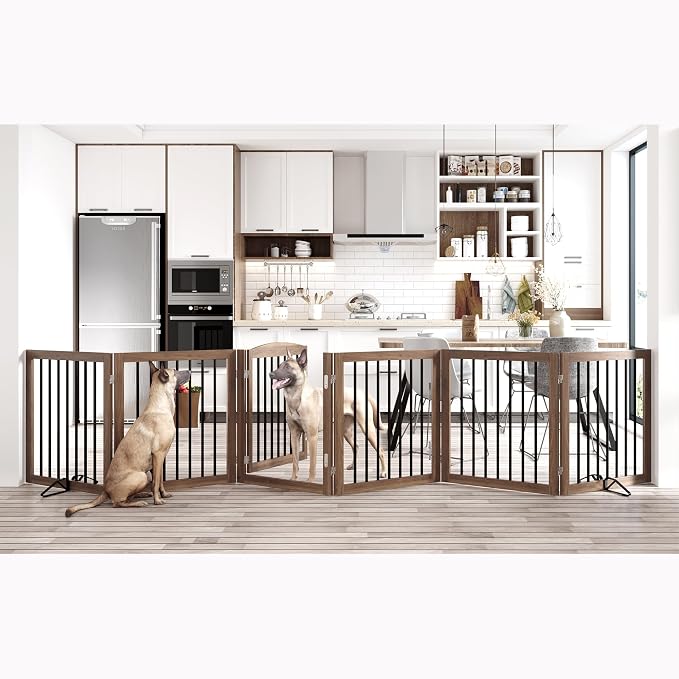 Vantas Folding Pet Gate 144" Wide, Freestanding Pet Gate, Puppy Safety Fence by Vantas