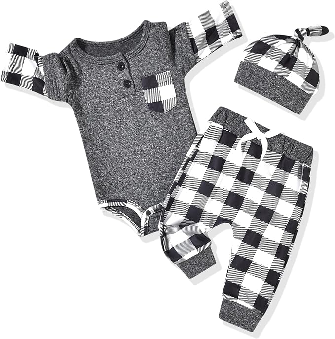 Aalizzwell Newborn Infant Baby Boys Fall Winter Outfit by Aalizzwell