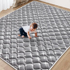 Baby Play Mat - 6ft X 4ft, Premium Thicker Foam One-Piece Crawling Mat by VibeBear