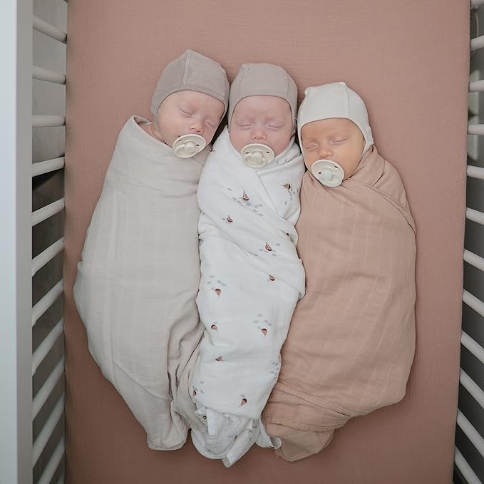 mushie Muslin Baby Swaddle Blanket | 100% Organic Cotton - Image 3