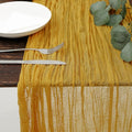 DOLOPL Mustard Yellow Cheesecloth Table Runner 13.3ft Boho Gauze Cheese Cloth by DOLOPLOfficial