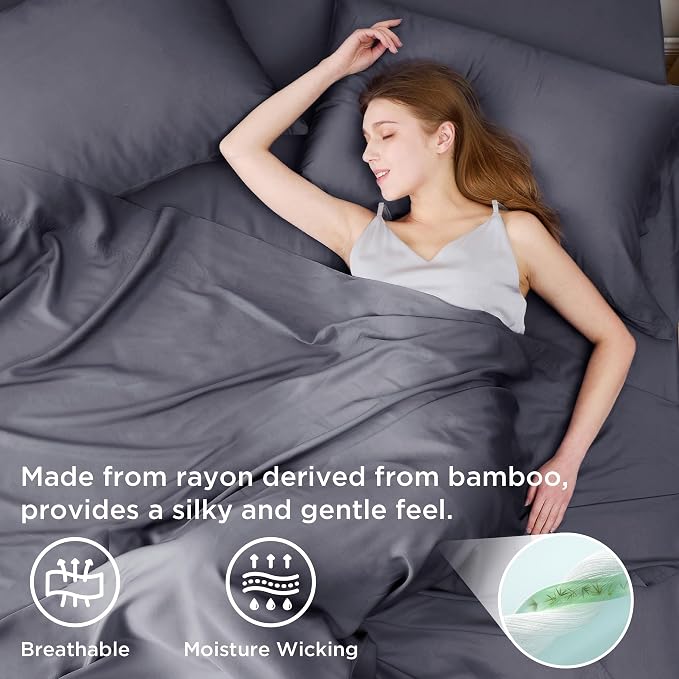 Bedsure King Size Sheets Set, Cooling Sheets - Image 3