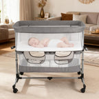 Bassinet Bedside Sleeper, 3-in-1 Baby Bedside Bassinet, 5 Height Adjustable by Unknown
