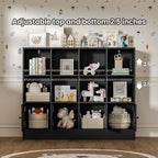 Black Bookshelf, Wood Bookcase - Image 5