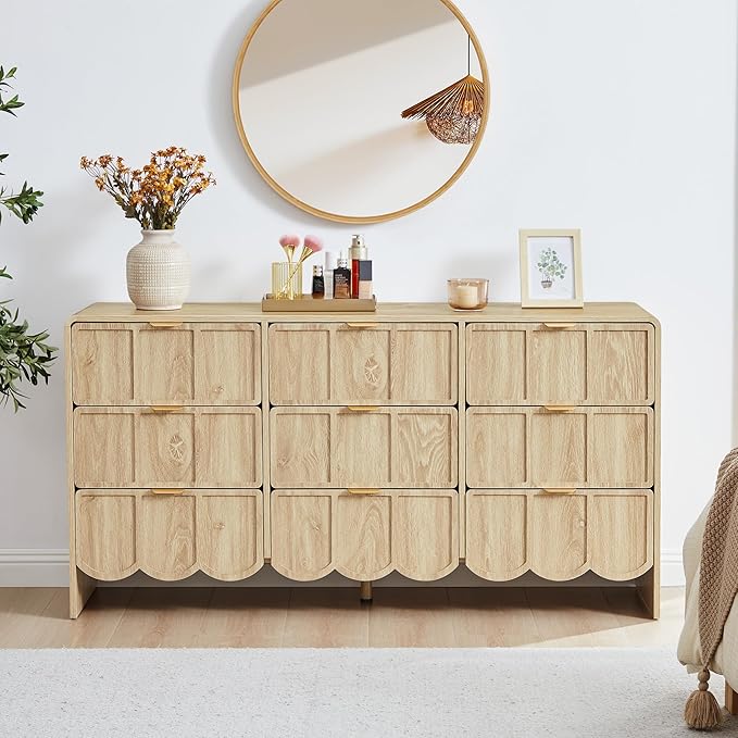 9 Drawer Dresser for Bedroom, Modern Closet Chest of Drawers by ORRD