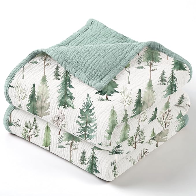 lulumoon Muslin Baby Blanket Neutral: Lightweight Cotton Blanket by Lulumoon