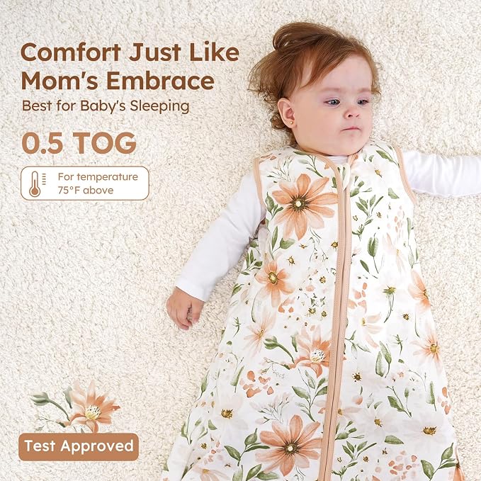 Baby Sleep Sack 12-18 Months 100% Cotton Lightweight 0.5 TOG Wearable Blanket - Image 5