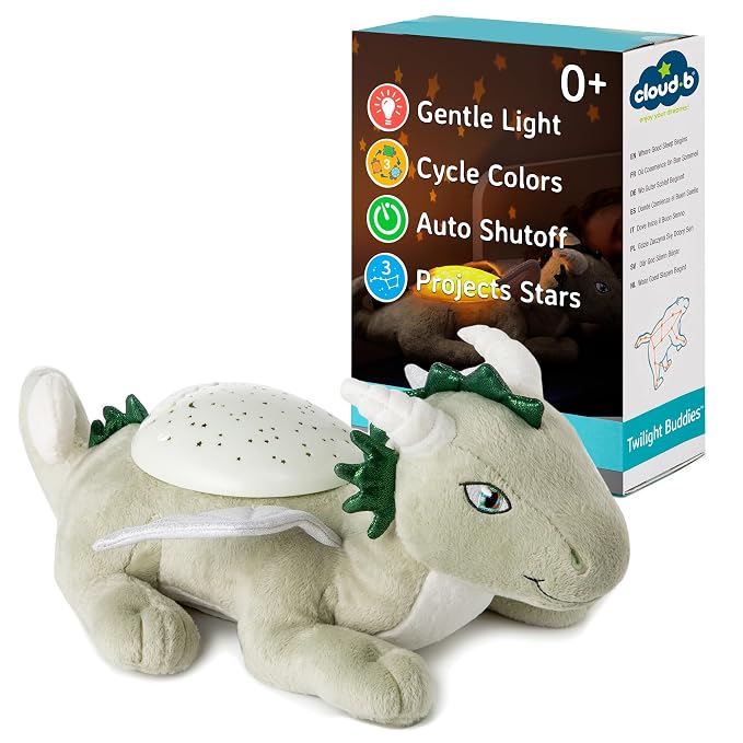Cloud B Twilight Buddies Dragon Plush Night Light | Star and Constellation by Cloudb