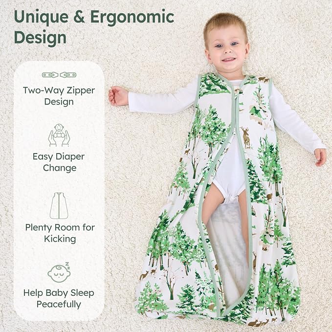 Baby Sleep Sack 0-6 Months 100% Cotton Lightweight 0.5 TOG Wearable Blanket - Image 4