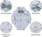 DISAUR Baby Boy Clothes Suits 4PCS Gentleman Outfit Dress Romper Beret Hat - Image 2
