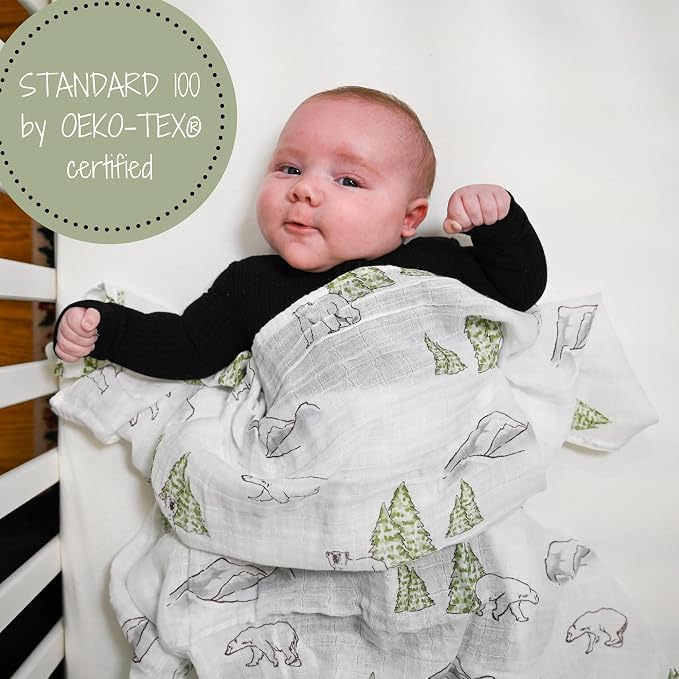 LollyBanks Muslin Swaddle Blankets, 100% Cotton Soft Baby Swaddle Blanket - Image 2