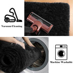 ONASAR Black Area Rugs for Living Room Bedroom, 5x8 Fluffy Shaggy Rug, Washable - Image 6