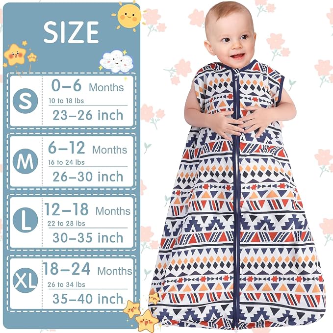 3 Pack Baby Sleep Sack 100% Rayon Cotton Baby Sleeping Bag 2-Way Zipper Toddler - Image 6