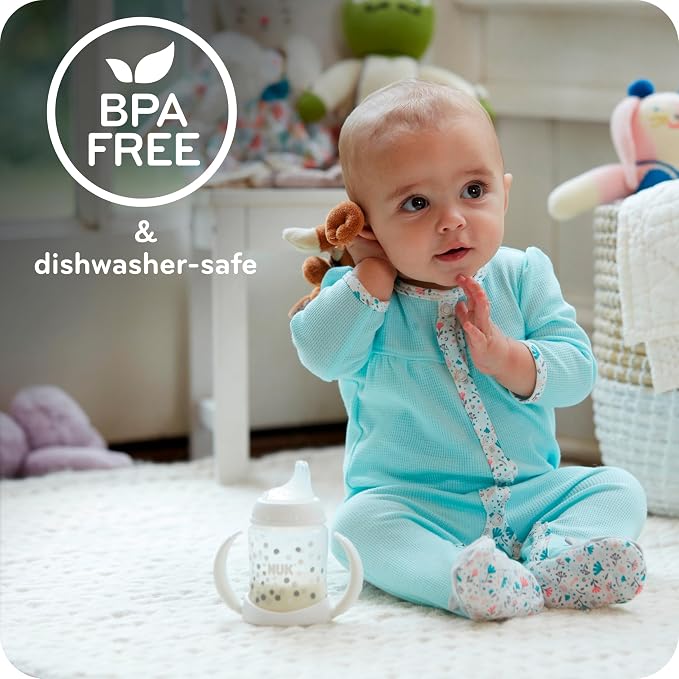 NUK Learner Cup, 5 Oz, Soft Spout, Easy-Grip Handles, BPA Free, Spill Proof - Image 5