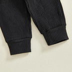 fhutpw Baby Boy Clothes 3 6 12 18 Months Ribbed Knitted Long Sleeve Romper and - Image 7
