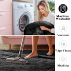 ONASAR Black 6x9 Area Rugs for Living Room Bedroom, Large Fluffy Washable Soft - Image 6