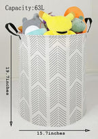 Round Laundry Hamper Storage Basket Laundry Organizer Hamper Storage Bins - Image 2