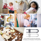 Jetec 10 Pieces Cabinet Locks for Babies, U-Shaped Proofing Drawers Safety - Image 4