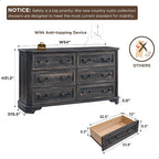 T4TREAM Farmhouse 6 Drawers Dresser - Image 2