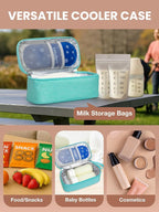 Breast Milk Cooler Travel Bag, Real-Time Temperature Display, Holds 4-6 - Image 6