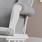 Child Craft Cozy Glider Rocker and Ottoman Set, Padded Cushion - Image 7