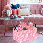Rectangle Heart Partten Kids Gift Storage Basket Home Shelf Storage Basket - Image 3