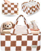Checkered Diaper Caddy Organizer by Toodly
