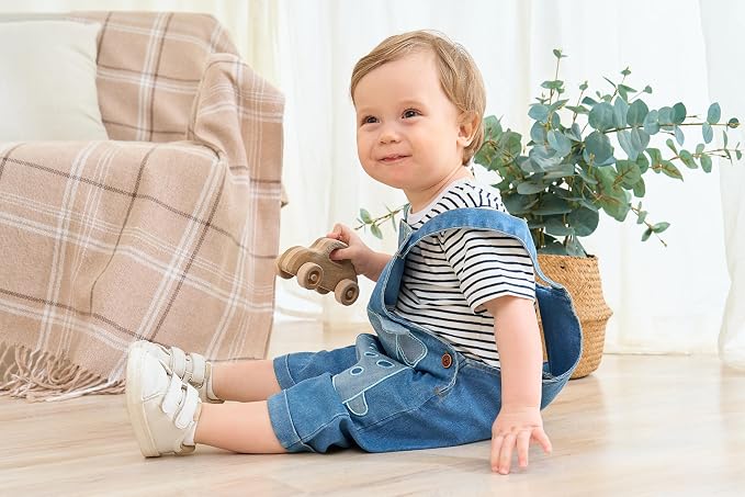 Cute Baby Boy Clothes Suit Toddler Boys' Striped long Sleeve T-Shirt+Denim - Image 4