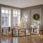 Vantas Folding Pet Gate 144" Wide, Freestanding Wire Pet Gate, Pet Puppy Safety - Image 2