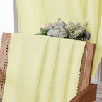 Tollpiz Short Linen Curtain Bedroom Rod Pocket Semi Sheer Curtains Burlap Light - Image 6
