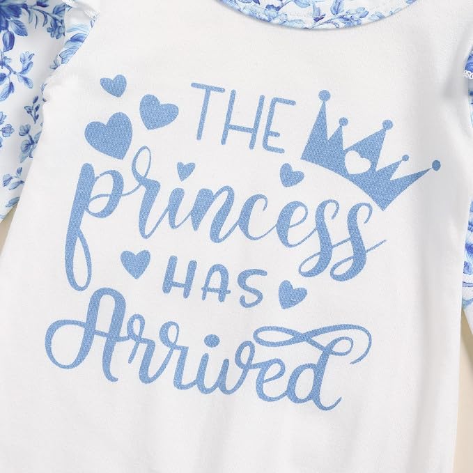 GRNSHTS Newborn Baby Girl Romper Infant Letter Print Jumpsuit Floral - Image 5