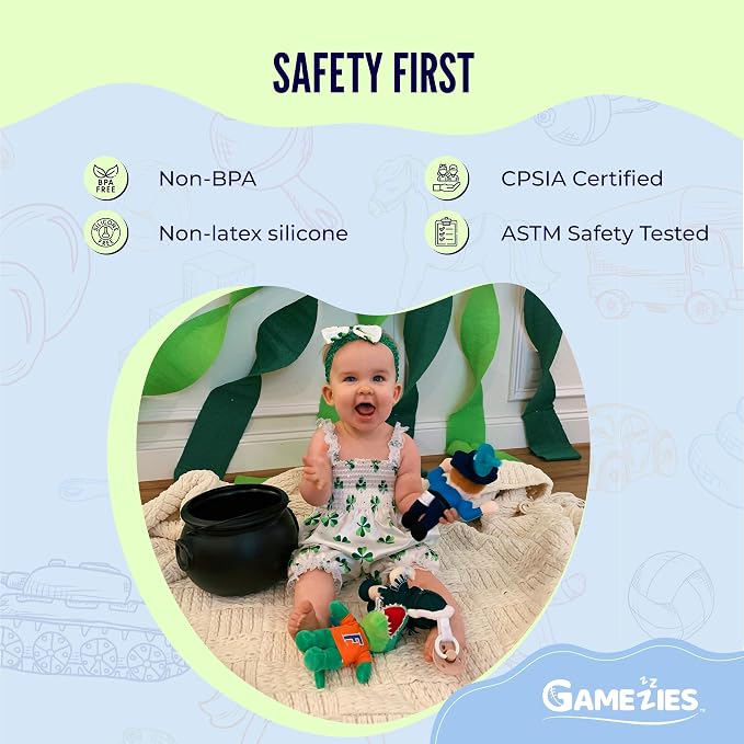 Gamezies Baby Boy and Girl Silicone Guitar Plush Pacifier - Image 4