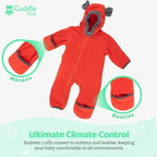 Cuddle Club Fleece Baby Bunting Bodysuit - Image 3