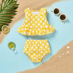 Aalizzwell Toddler Baby Girl Bathing Suit Two Piece Swimsuit Bikini Beach Wear - Image 2