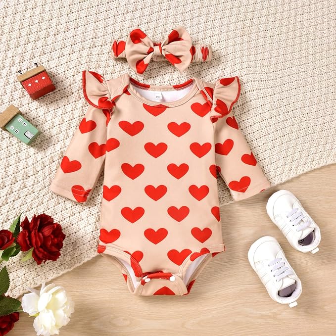 Aalizzwell Preemie Newborn Infant Baby Girls Clothes Ribbed Romper Bodysuit - Image 4