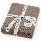 Heritage Knit Organic Cotton Baby Swaddle Blanket by BleuLaLa