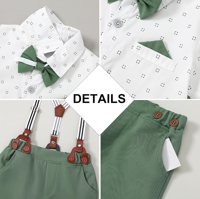 CARETOO Toddler Boy Clothes Suit Gentleman Wedding Outfits Kids Formal Dress - Image 2