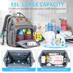 KABAQOO Diaper Bag Backpack - Image 2
