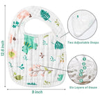 Zainpe 6Pcs Snap Muslin Cotton Bibs - Image 3