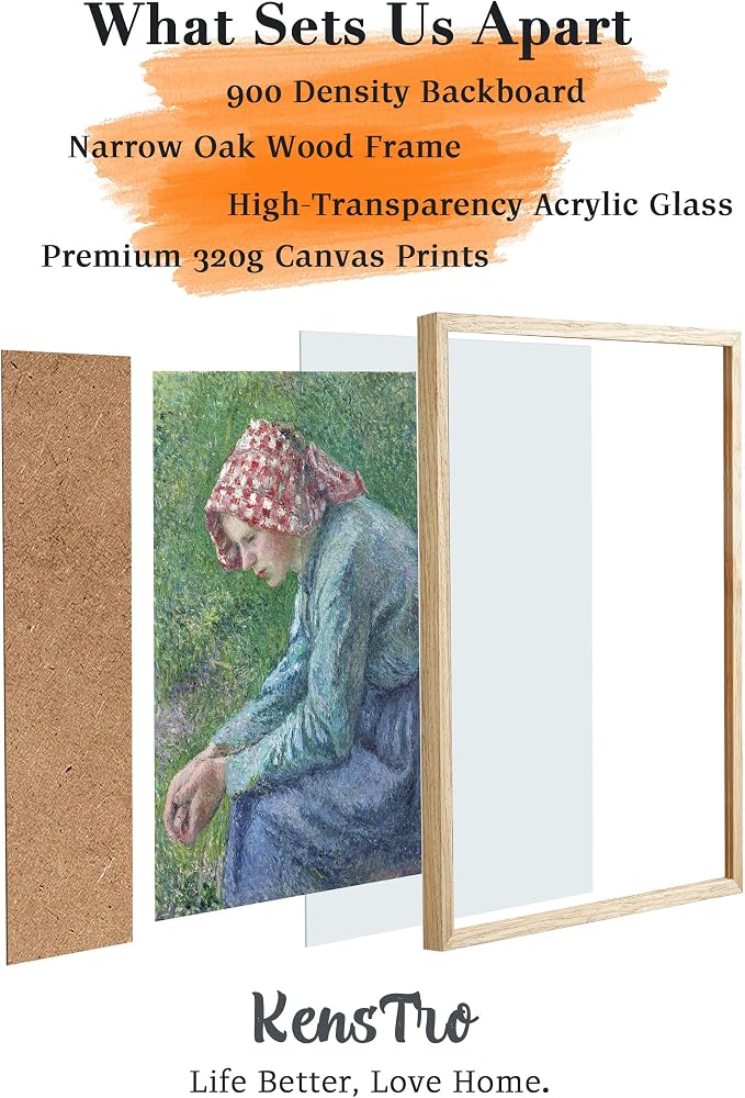 KensTro 12x16 Set of 3 Natural Oak Wood Picture Frame - Image 4