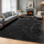ONASAR Black 6x9 Area Rugs for Living Room Bedroom, Large Fluffy Washable Soft by ONASAR