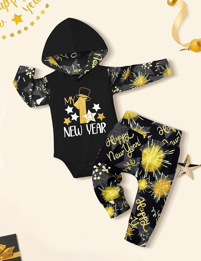 Fommy Newborn Baby Boy Clothes Plaid Letter Print Long Sleeve Hoodies + Long - Image 5