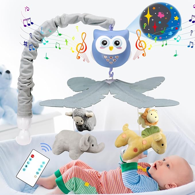 Baby Crib Mobile with Music and Lights by SUMWE