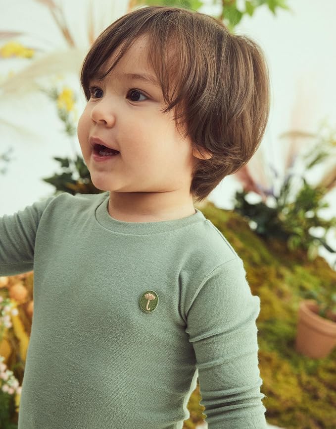 moimoln 6M-8Y Modal Cotton Solid Soft Breathable Baby Toddler Boys Girls Snug - Image 2