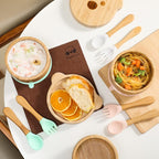 Baby Bowls with Lid, HBM Bamboo Suction Bowls - Image 6