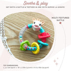 Sophie la girafe Multi-Textured Rattle | Light & Easy to Grasp | Awaken All 5 - Image 2