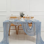 DOLOPL 8PCS Dusty Blue Cheesecloth Table Runner Bulk 13.3ft Boho Gauze Cheese - Image 6