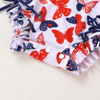 Infant Baby Girl Swimsuit One-Piece Long Sleeve Rash Guard - Image 5